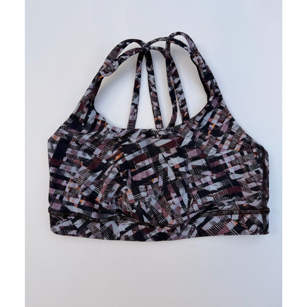 Lululemon Energy Strappy Back Sports Bra Size 6 - Catalyst Multi